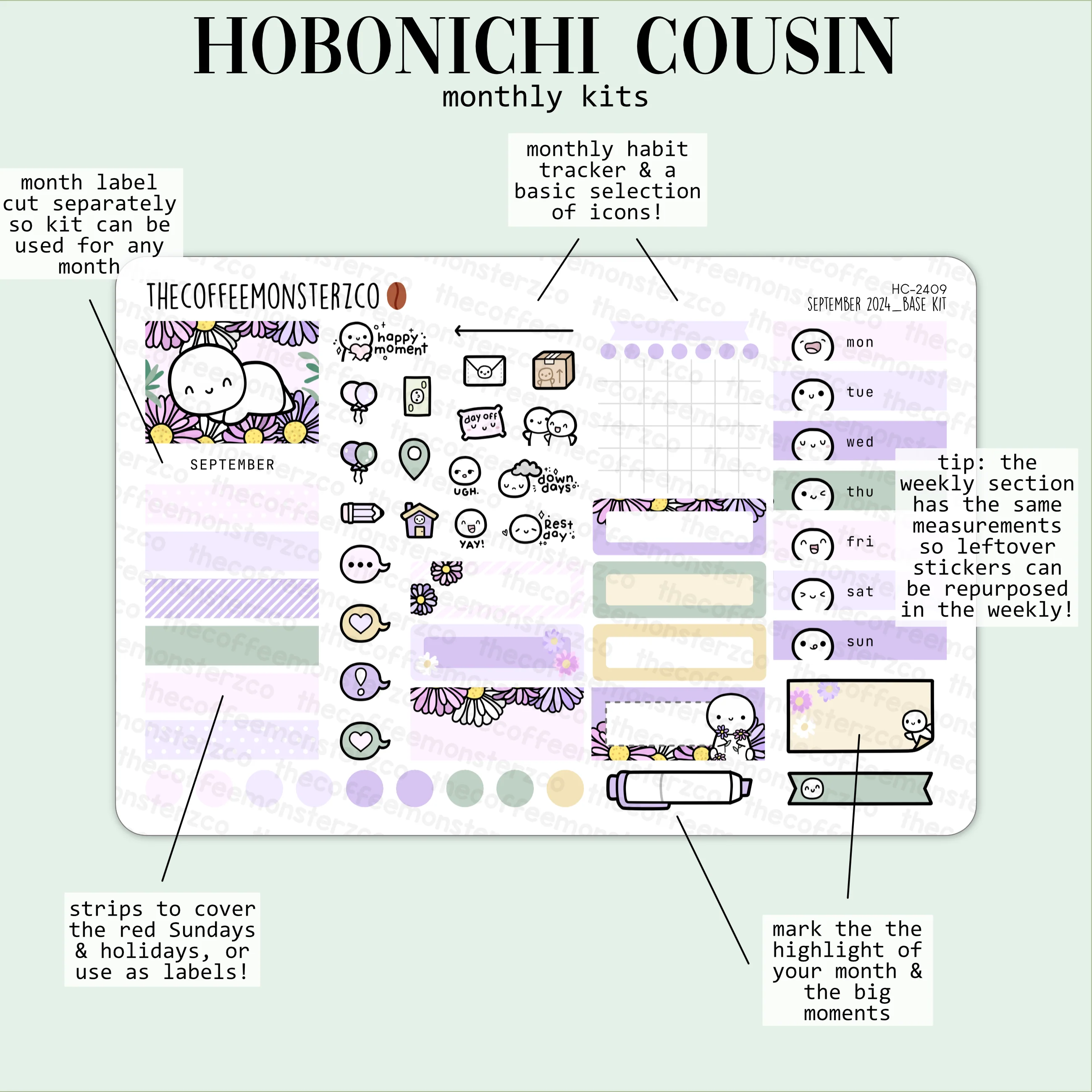 2024 Hobonichi Cousin Monthly Kits - Part 2 - Image 4