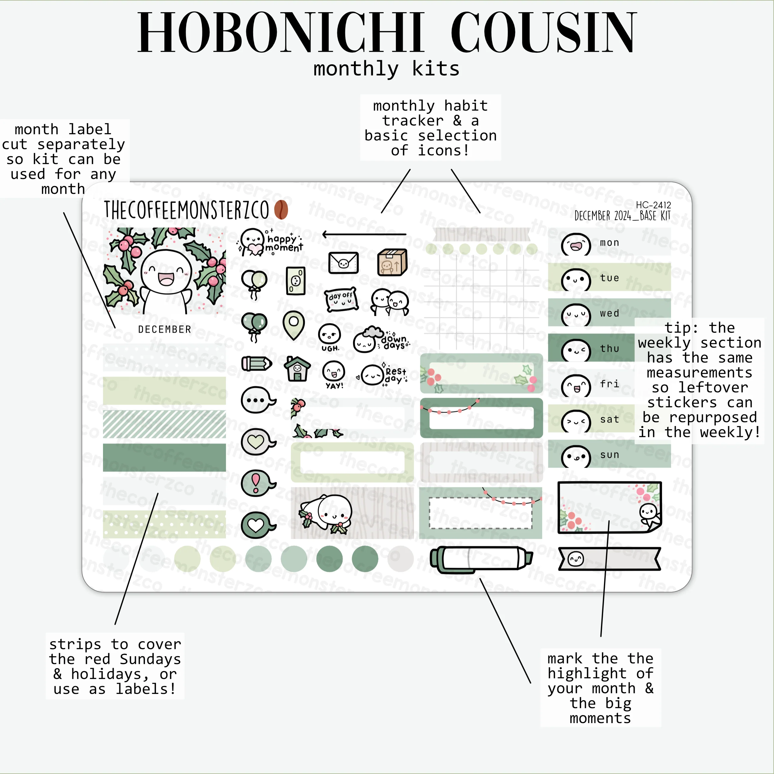2024 Hobonichi Cousin Monthly Kits - Part 2 - Image 7