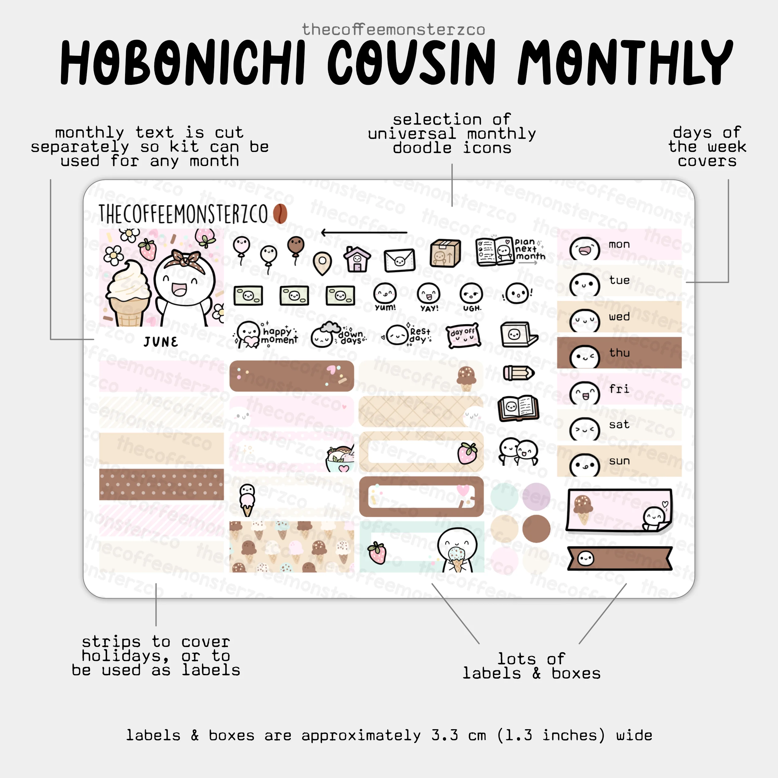 2025 Hobonichi Cousin Monthly Kits - Image 9