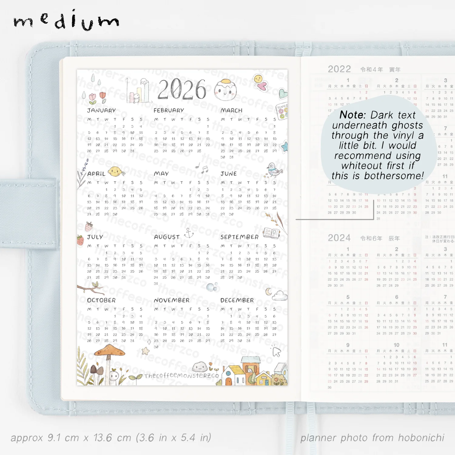 2026 Calendar - Vinyl Sticker - Image 3
