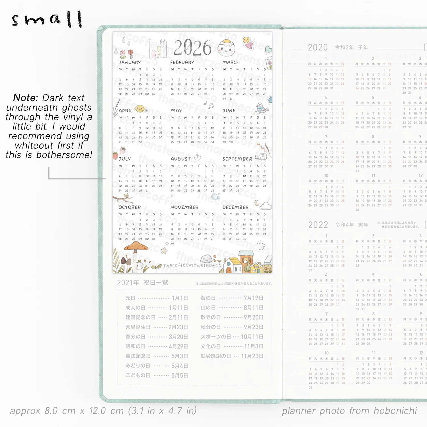 2026 Calendar - Vinyl Sticker - Image 4