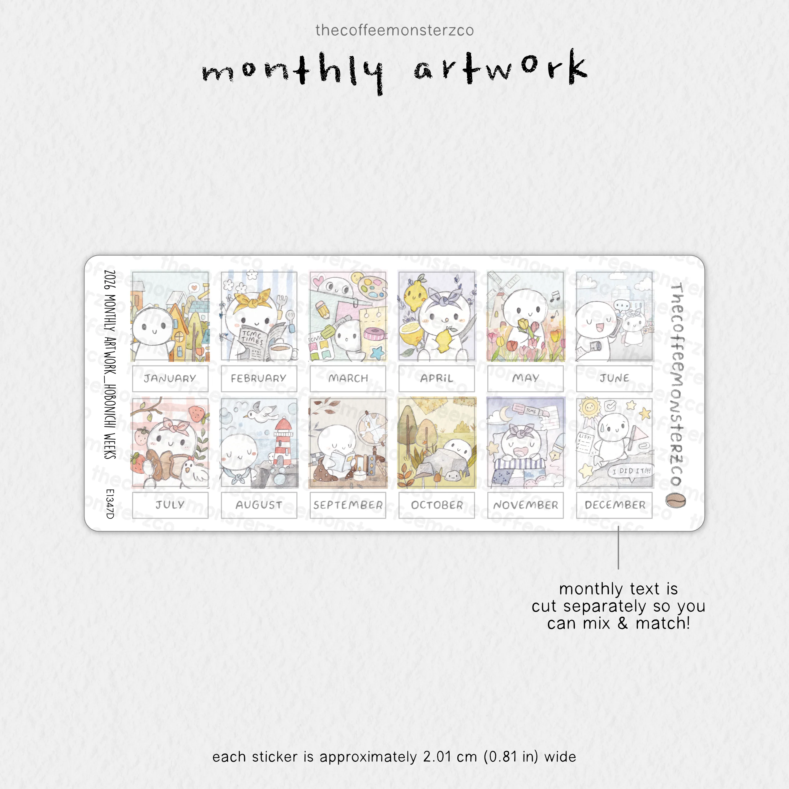 2026 Hobonichi Weeks Monthly Artwork Boxes - Image 2