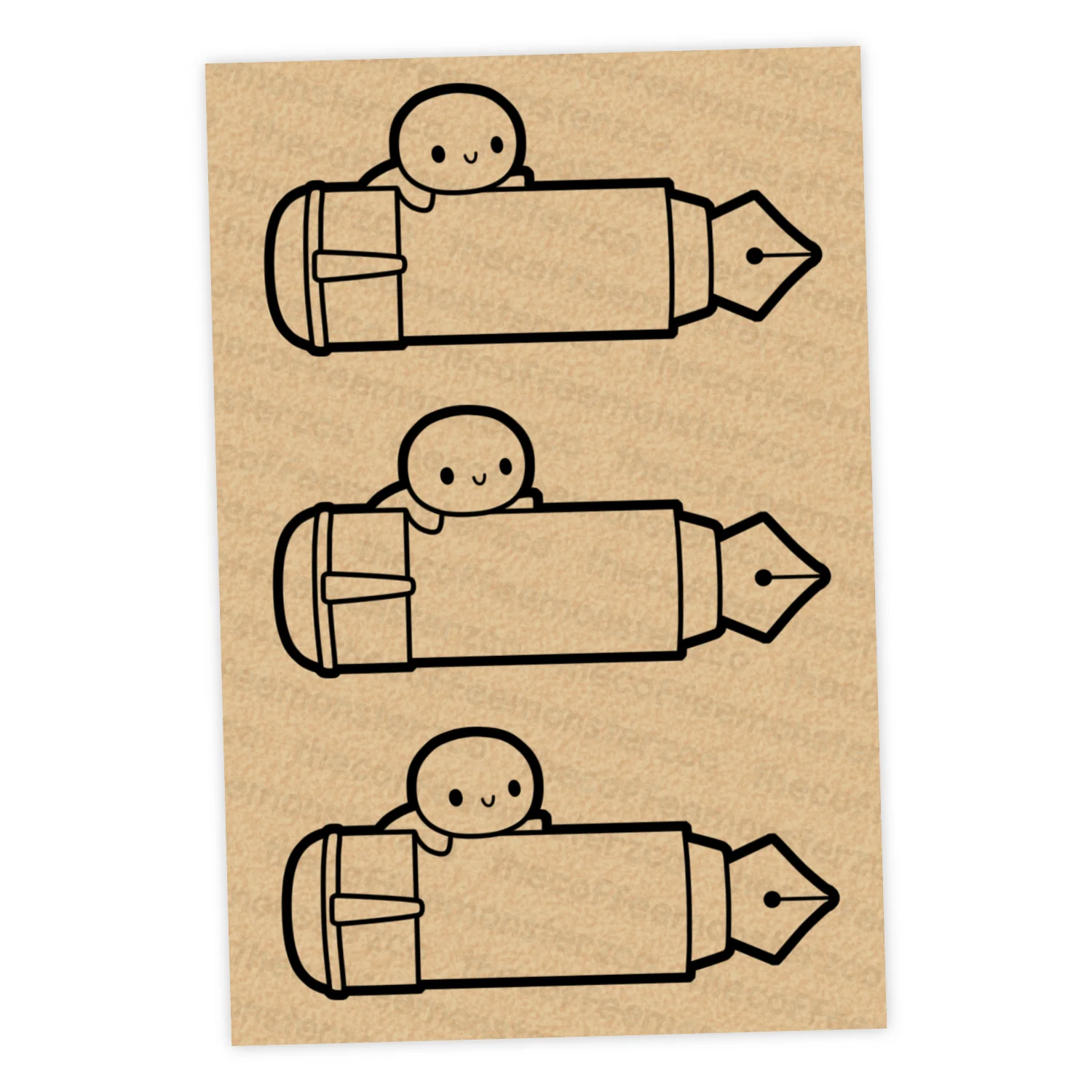 Pen & Pencils - Kraft Stickers - Image 2