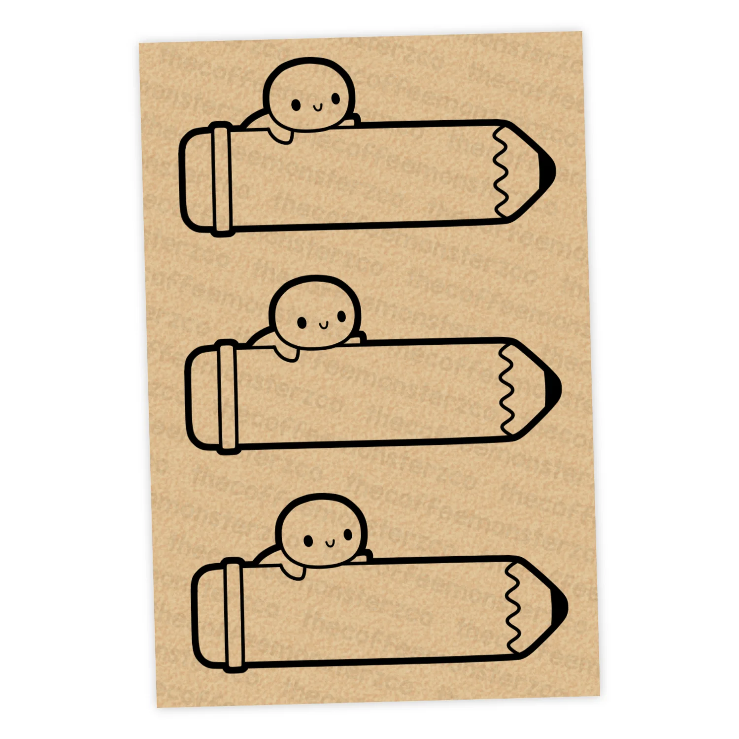 Pen & Pencils - Kraft Stickers - Image 3