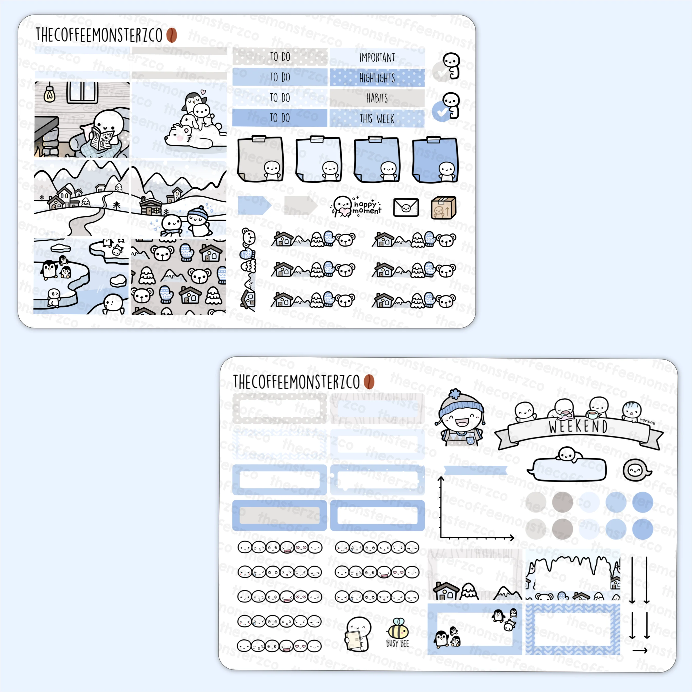 Icy Wonderland Hobonichi Cousin Kit - Image 2