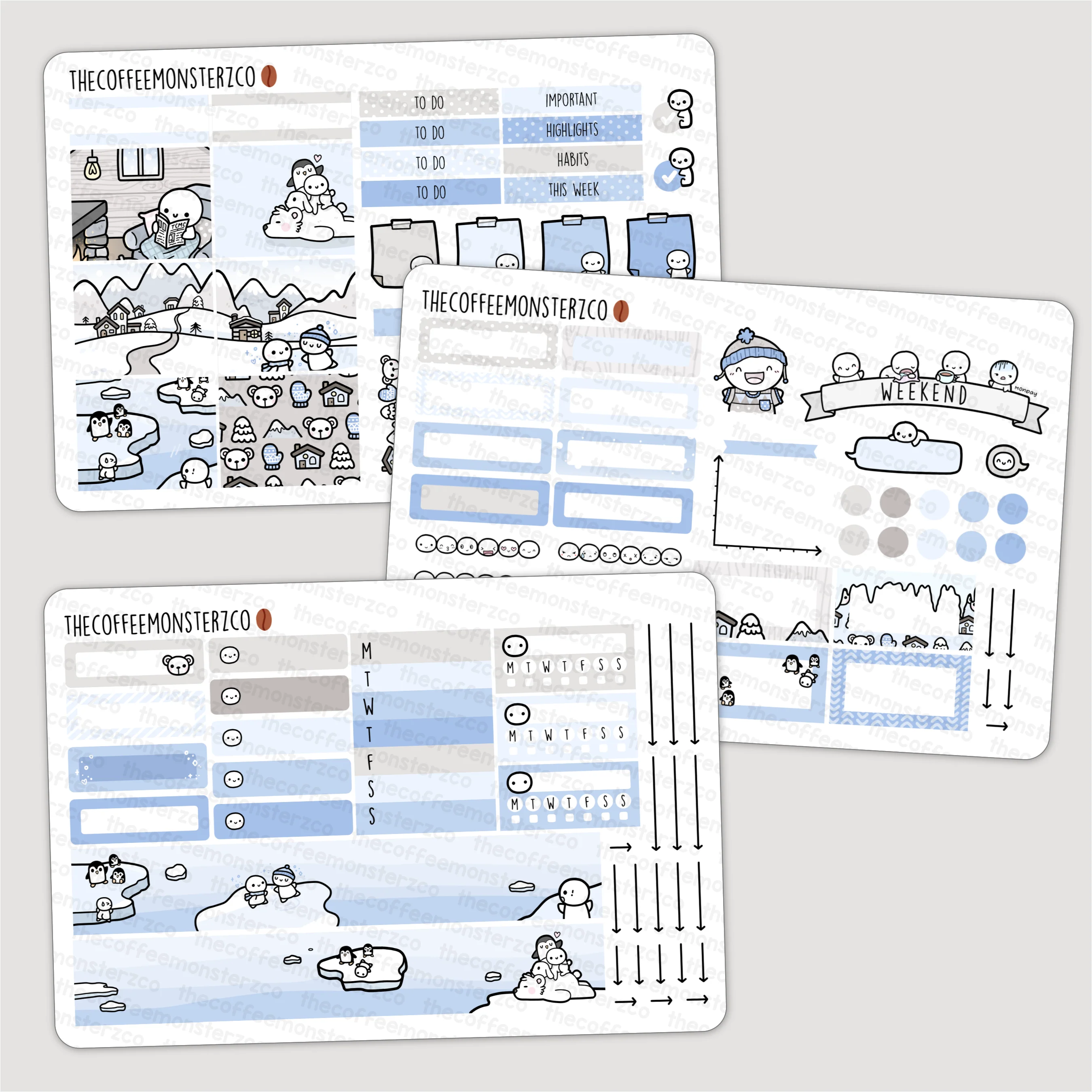 Icy Wonderland Hobonichi Cousin Kit - Image 3