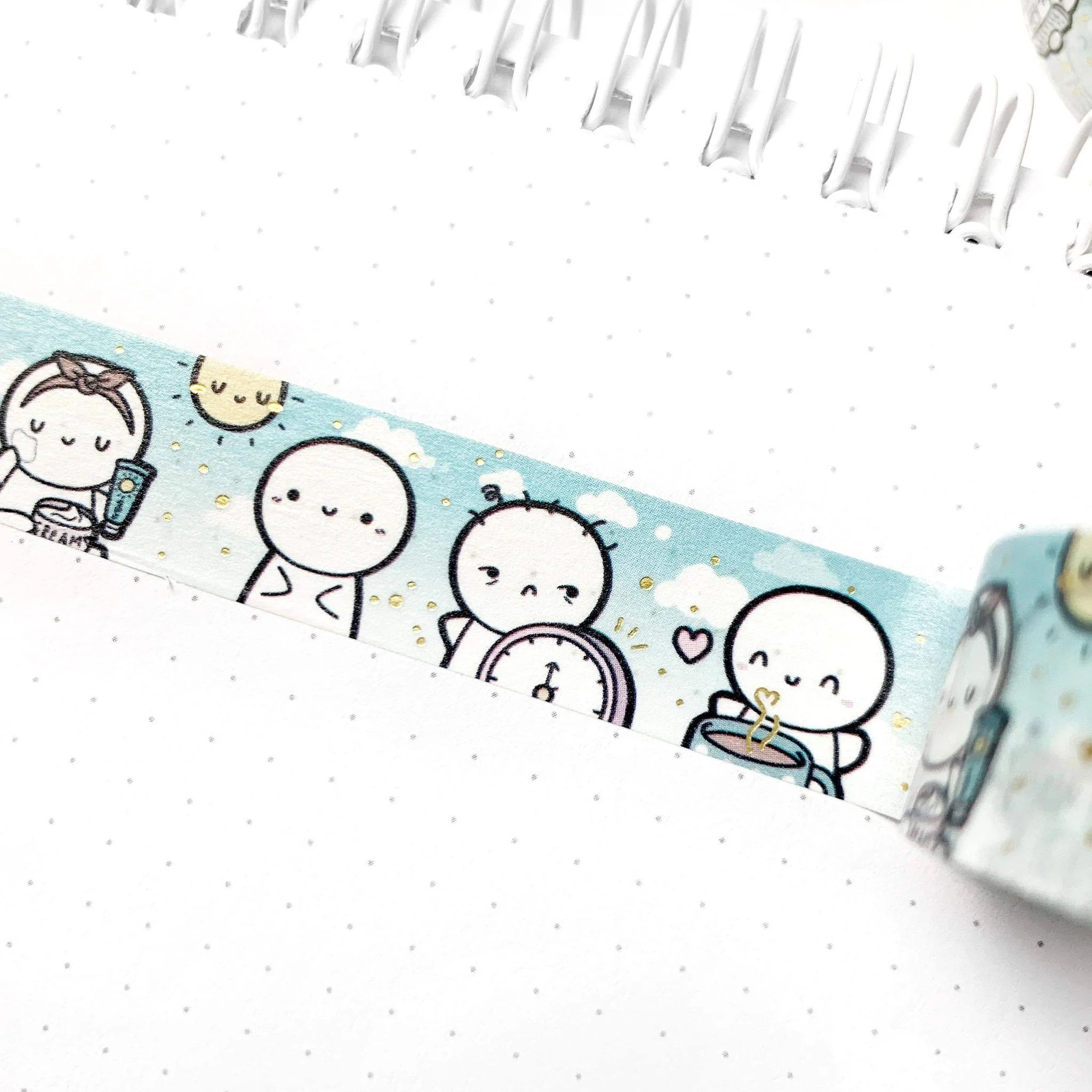 Morning Routine Washi Tape - 15mm (1 per customer) - Image 2