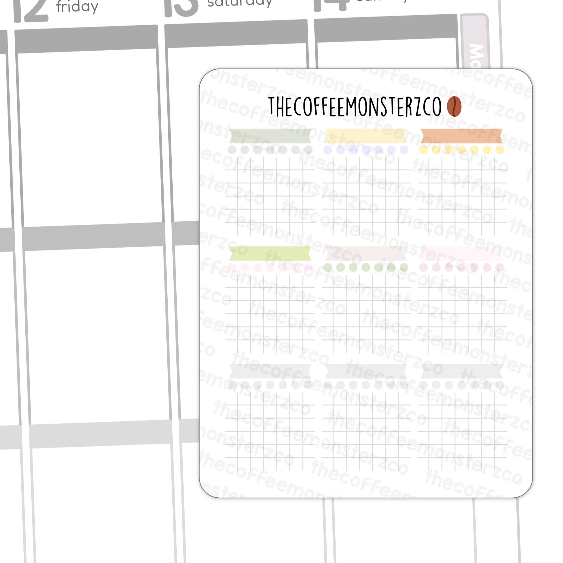 Small Monthly Habit Trackers - Image 2