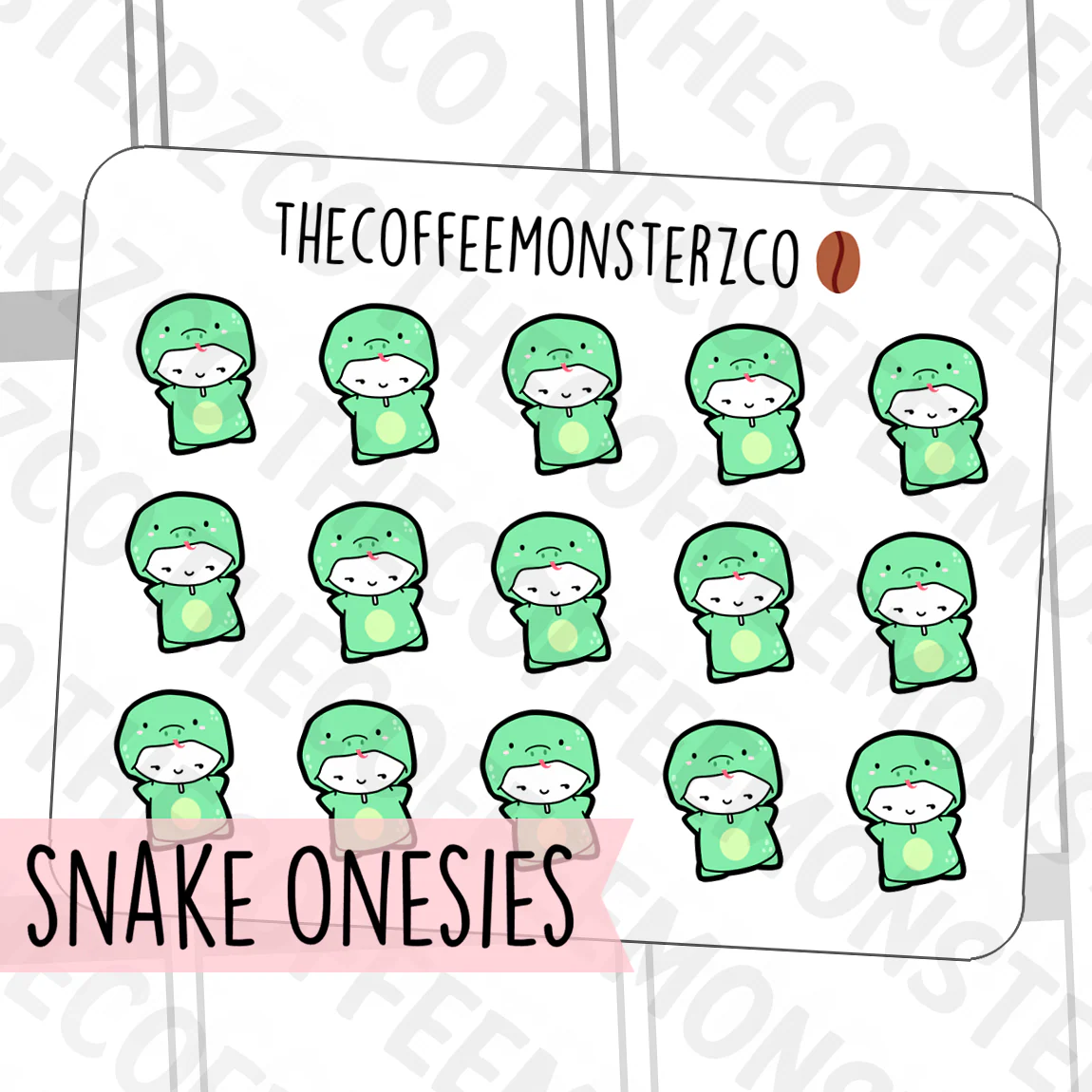 Snake Onesie Emotis (FINAL STOCK) - Image 3
