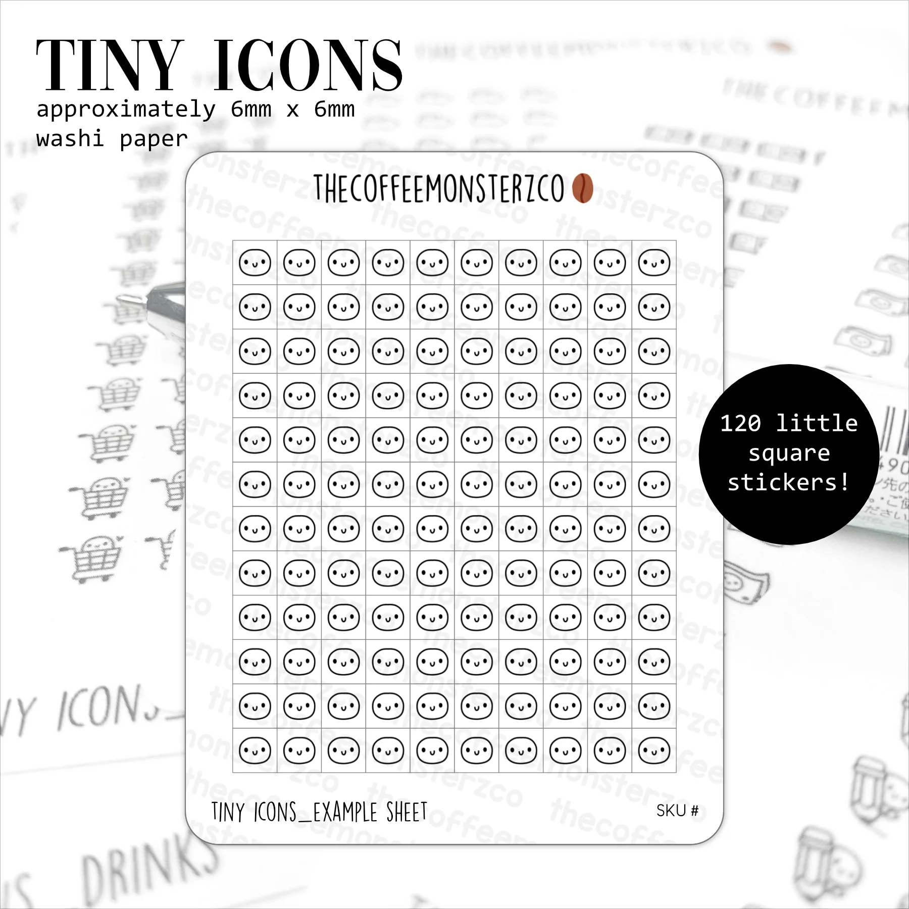 Tiny Icons - Medical (washi paper) - Image 3