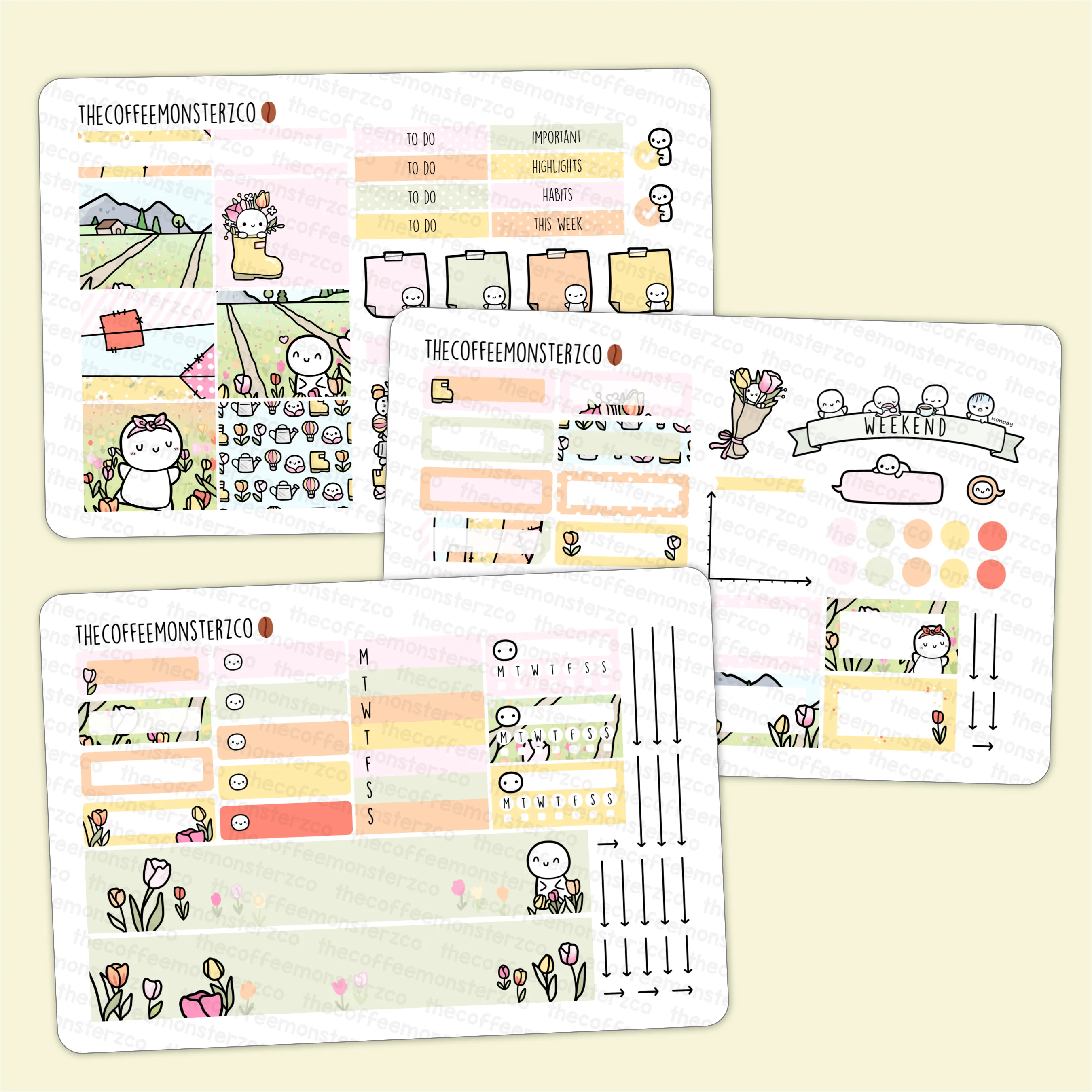 Tulip Fields Hobonichi Cousin Kit - Image 3